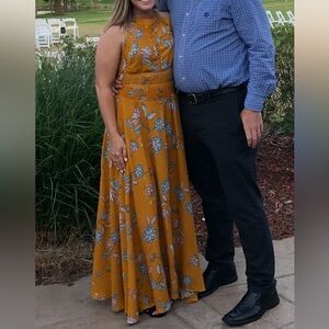 Jaase Mustard Maxi Dress